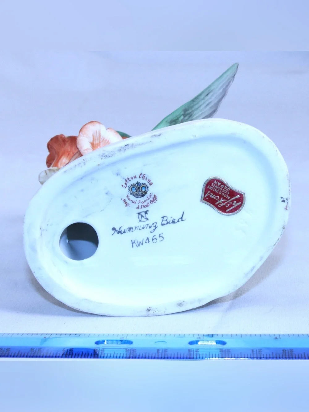 Vintage LEFTON Hand-painted Porcelain Hummingbird Figurine Model KW465